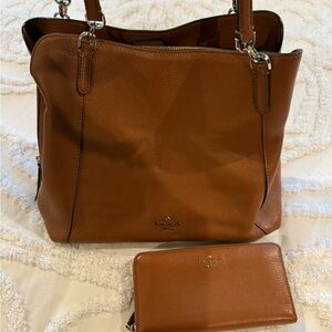 Kate Spade Tan Leather Shoulder Bag and Wallet